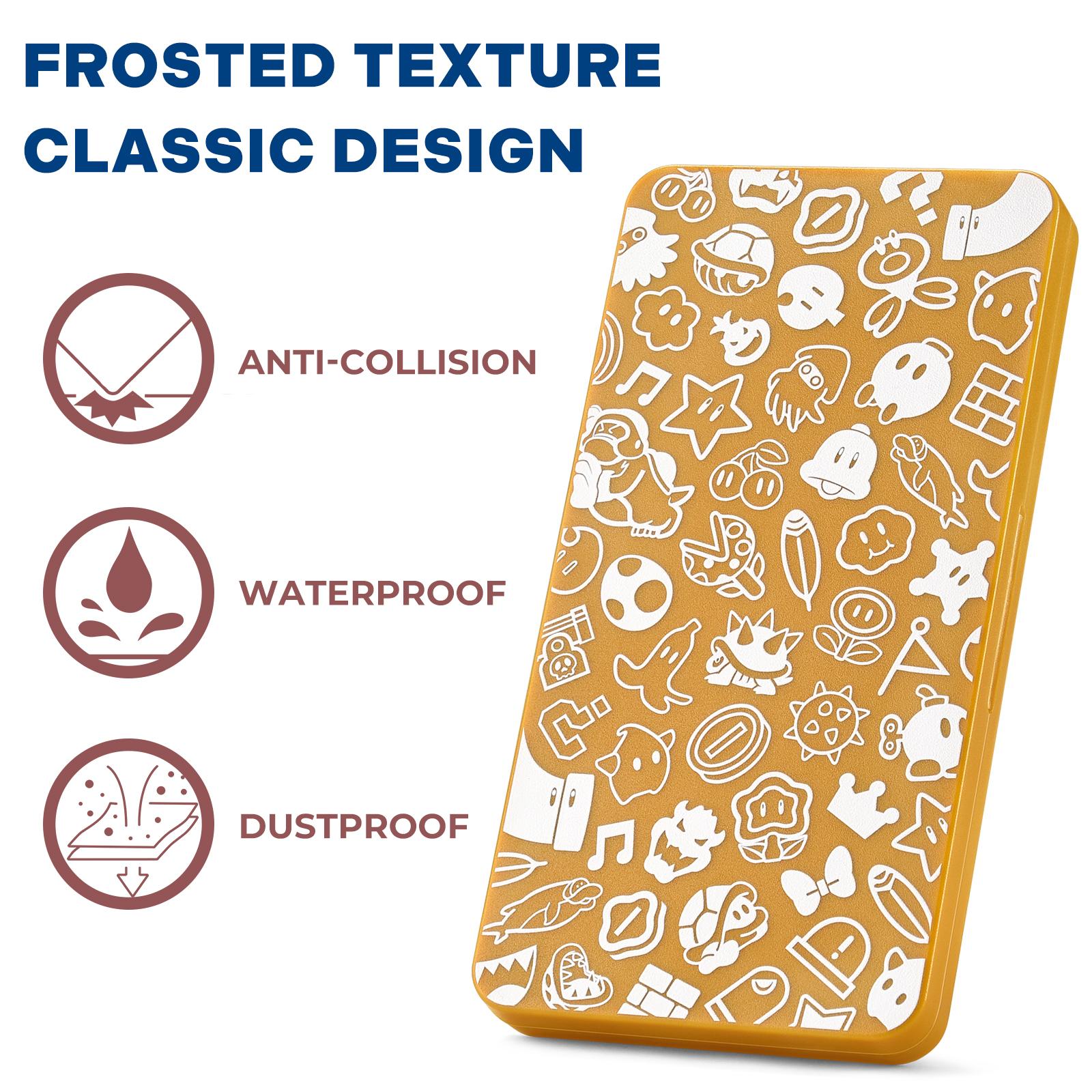 Switch accessories Game Card Case, Compatible with Nintendo Switch Games and Micro S, Stores 24 Game Cards / Magnetic Flap Design / UV Printed Case - Magic Yellow