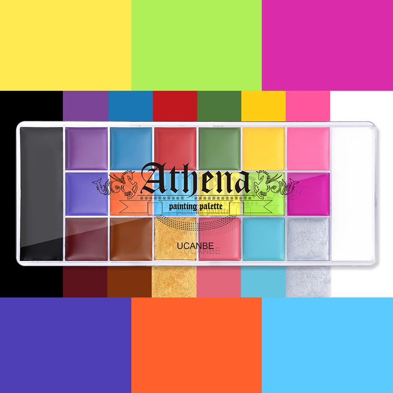 UCANBE Athena Face and Body Oil Paint Palette, Professional and Safe Non-Toxic Tattoo Halloween Special Effects Party Makeup Kit for Kids and Adults Products