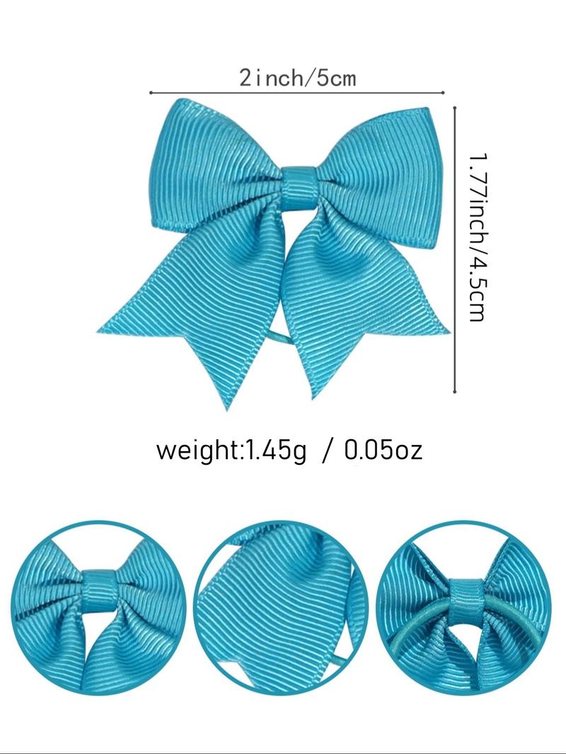 40-Piece Classic Bow Hair Ties Set, Strong Elasticity for Fine Soft Hair, Multi-Color Fits Various, Girls Ultimate Hair Accessory Collection, Hair Accessories Sets