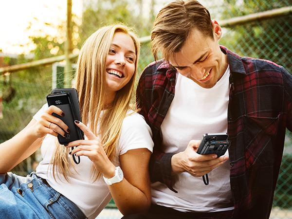 Charmast 20,000mAh Ultra-Slim Power Bank with 20W Fast Charging & Built-in Cables Portable Charger for Smartphones Tablets & USB-C Devices Rechargeable Battery Pack Black