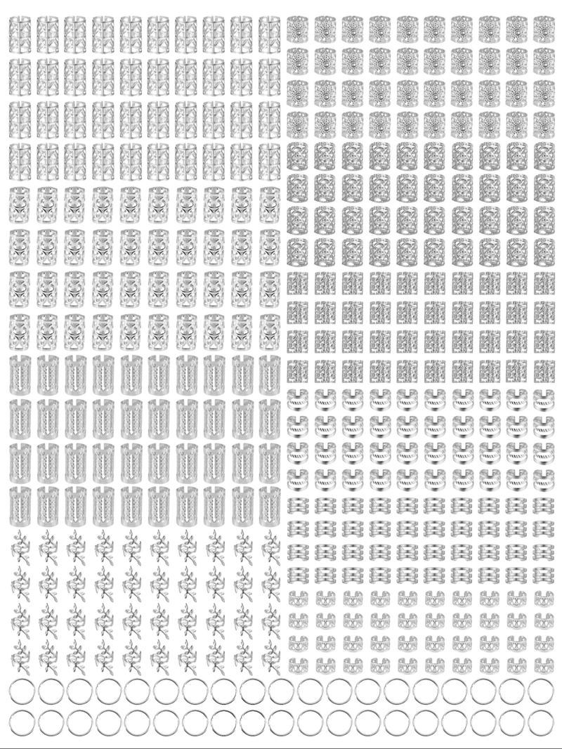 Cecillia Wig 220pcs Hair Accessories, Loc Jewelry for Braids, Women's Hair Jewelry, Metal Hair Ring Cuff for Dreadlocks, Boho Style