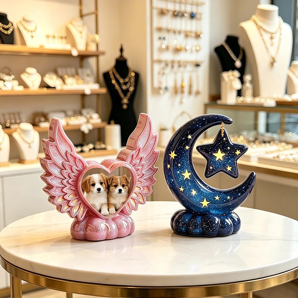 Heart Frame Ornament Silicone Mold, Star Moon Wing DIY Crystal Resin Craft Mold, Art Toy Silicone Candle Mold, Handmade Decoration Tool, Soap Molds, Candle Molds For Candle Making