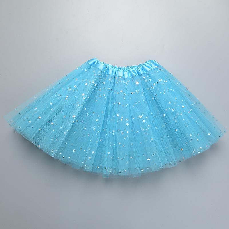 Girls Tulle Star Short Tutu Skirt Children Fancy Ballet Dancewear Party Costume Ball Gown Mini Skirt
