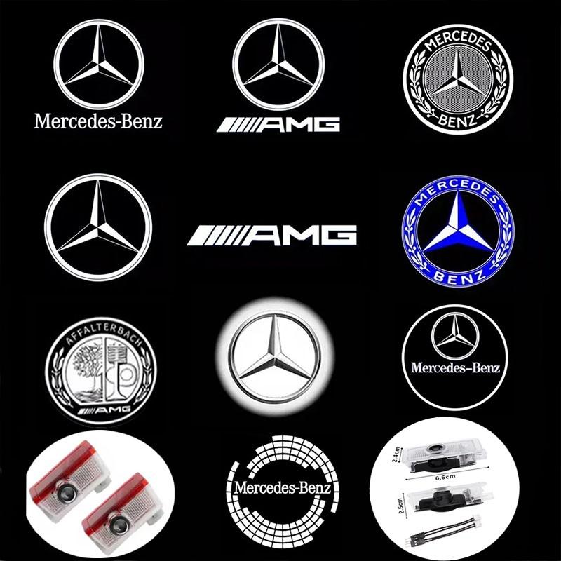 2PCS Car Mercedes-Benz Door Welcome Light Logo Badge LED HD Projector Light Welcome Light Decoration Car Accessories for Mercedes-Benz CLA W117 C117 CLS W218 C218 C-Class Coupe C205 S205 E-Class Coupe C207 A207 M-Class [W166] E-Class E2001 E300L E450L