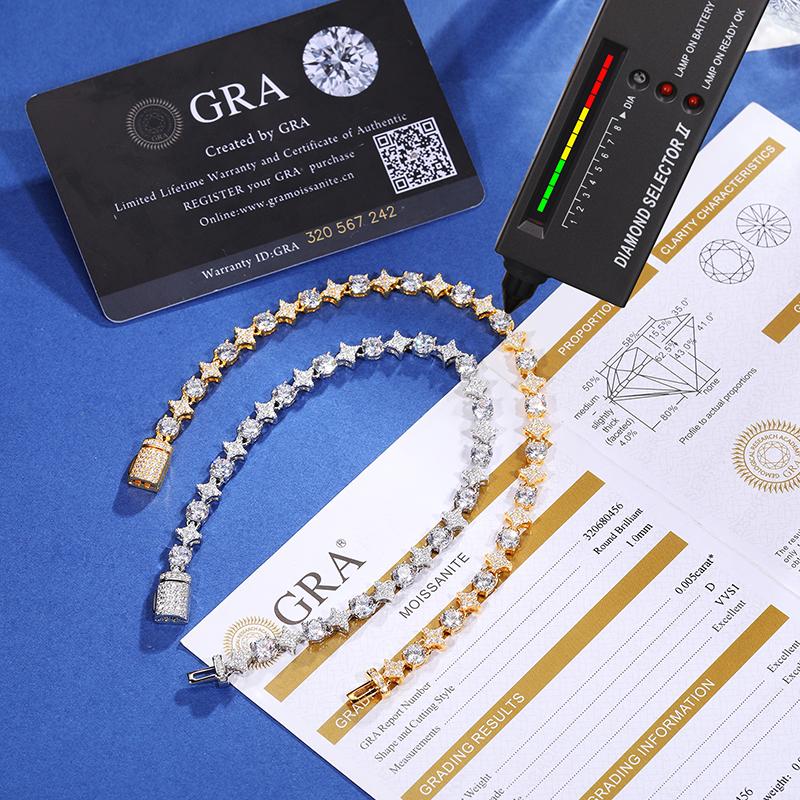 【BS9250030】8mm Iced Out Bling  Bracelet S925 Sterling Silver For Women Exquisite Party Wedding Girlfriend Valentine's Day Jewelry