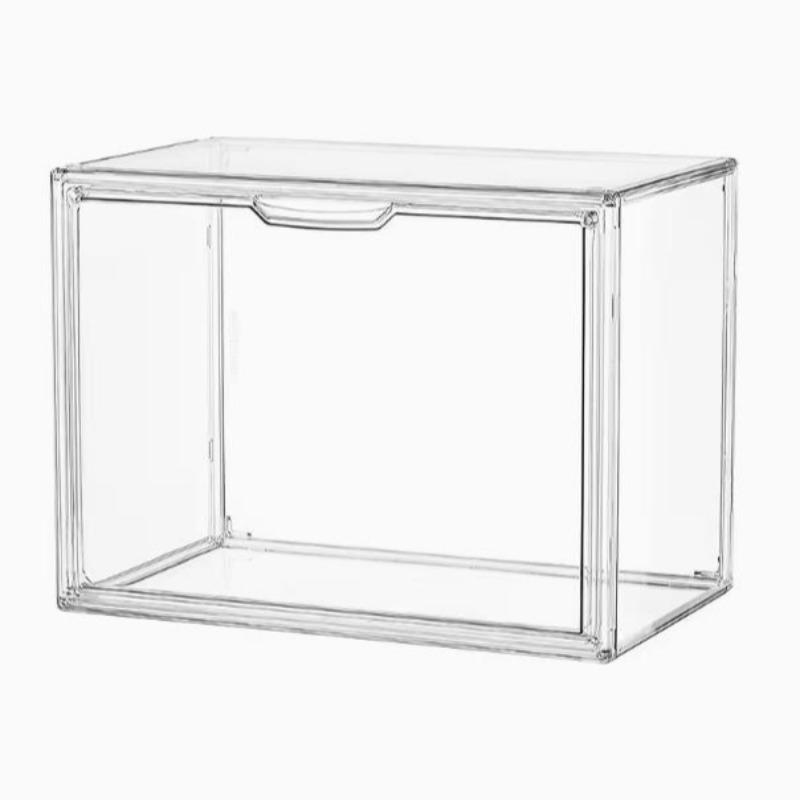 Transparent Acrylic Storage Box with Lid, Dustproof Stackable Design, Ideal for Organizing Bags & Toys, Modern Home Decor Solution, Clear Storage Box
