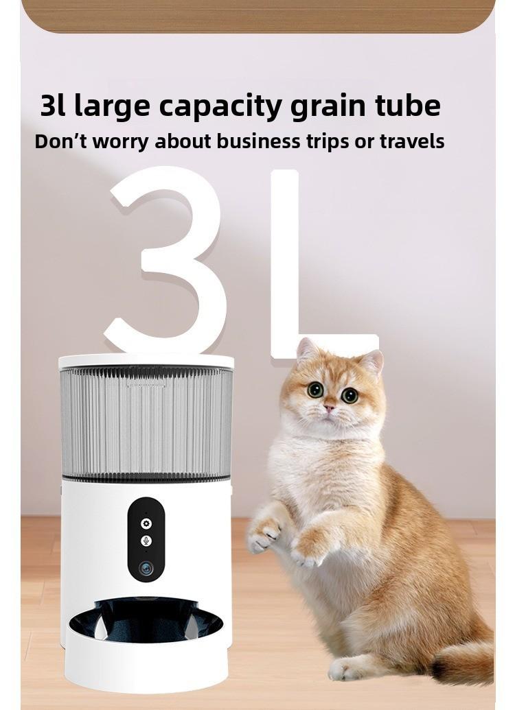 Pet intelligent feeder Remote control Timed quantitative automatic feeder Dog cat food feeder