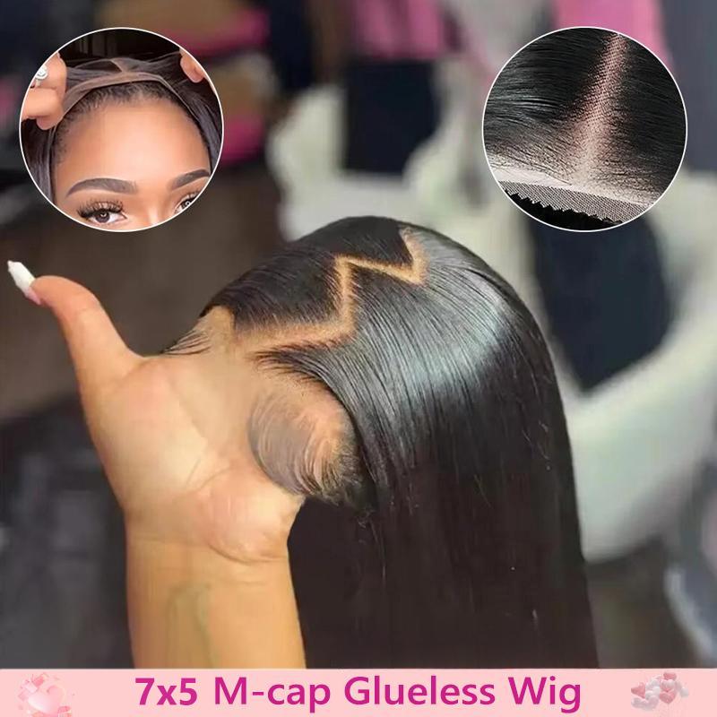 Bling Hair Wear and Go Glueless Human Hair Wigs Pre-cut Lace 7x5 Body Wave/Straight/Deep Wave Human Hair Wigs For Women Ready To Wear TikTokShopBlackFriday