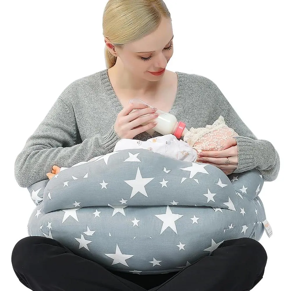 Chilling Home Nursing Pillow  Breastfeeding, Adjustable Nursing Pillow Breast Feeding Pillow Bottle Feeding, Breastfeeding Essentials  Newborn, Removable Cover