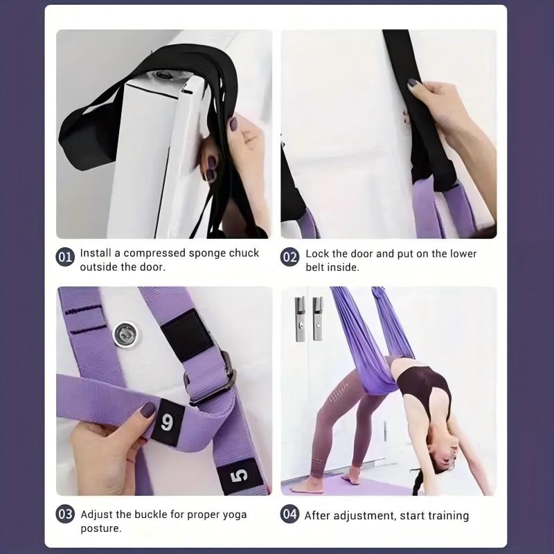 Adjustable Aerial Yoga Swing, 1 Count Yoga Strap, Fitness Band, Home Gym Equipment, Yoga & Pilates, Unisex Workout Gear