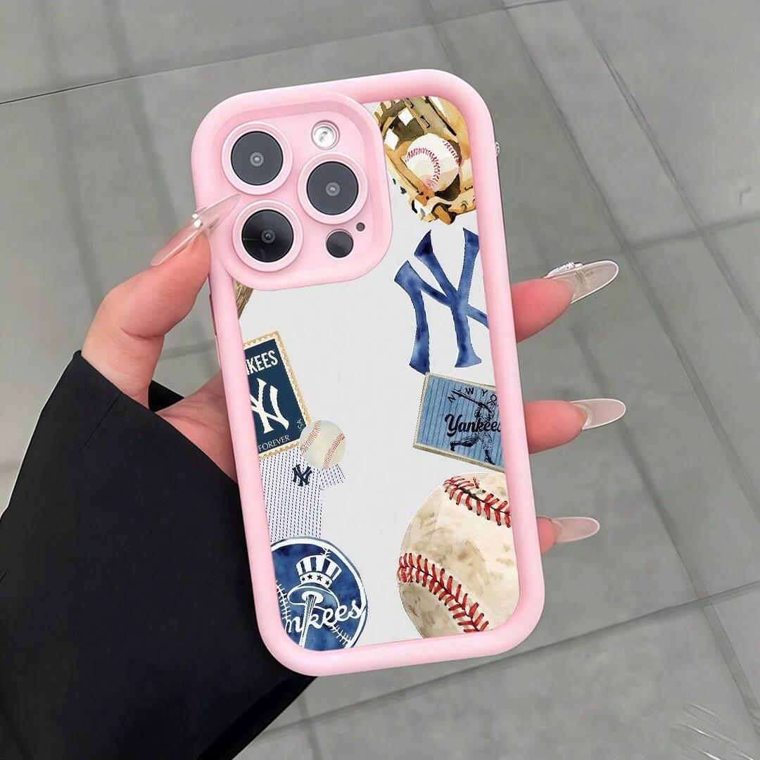 Baseball Pattern Phone Case with Precise Cutouts for Camera Protection, Shockproof Design for iPhone Models, Perfect Gift for Birthdays & Holidays
