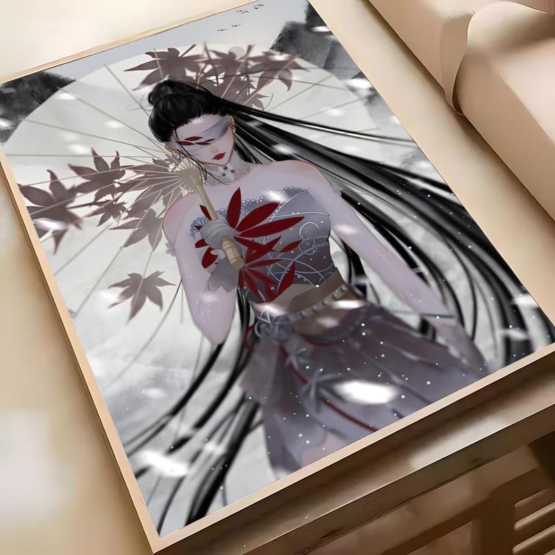 Martial arts Action game N-Naraka Bladepoint Poster Wall Prints for Living Room Bedroom Office Home Decoration Gift decoration for bedroom bar parlor home decor gift fade-Resistant, Non-sticky, vibrant  Anime Movie Wall print poster