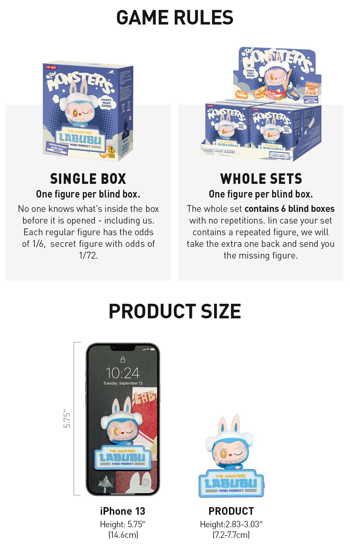 POP MART THE MONSTERS Wacky Mart Series-Fridge Magnet Blind Box