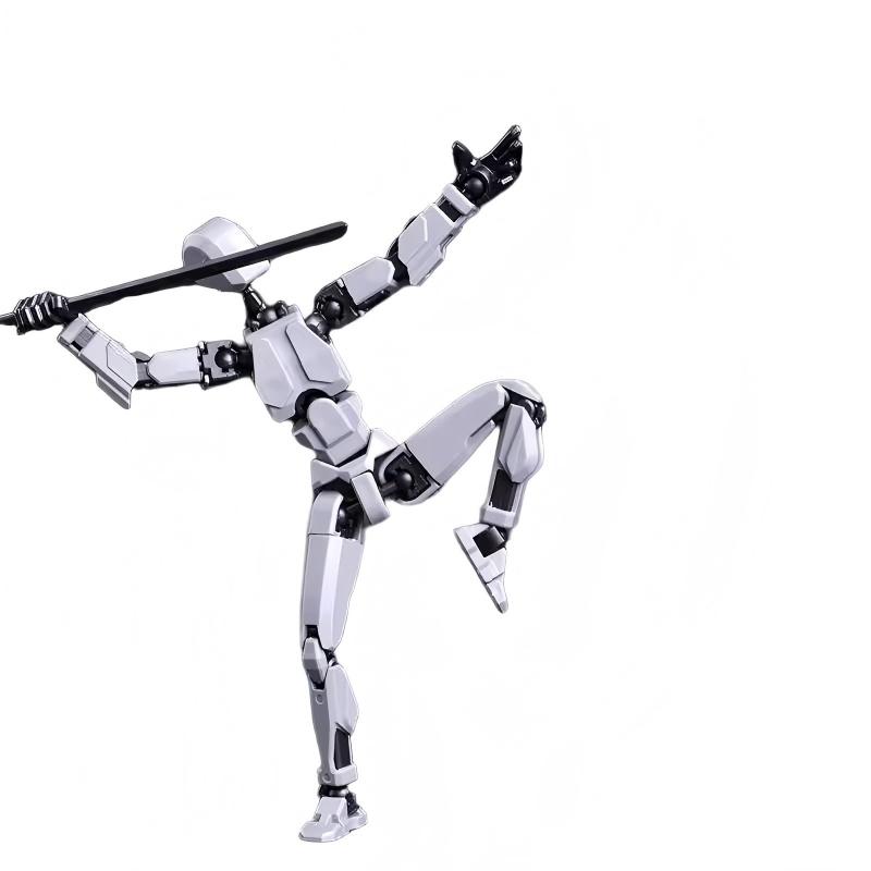 Stress Relief Toy Building Blocks Figure Assembly Model, Multi-Joint Poseable Doll, Construction Gift, Fun Educational Playset