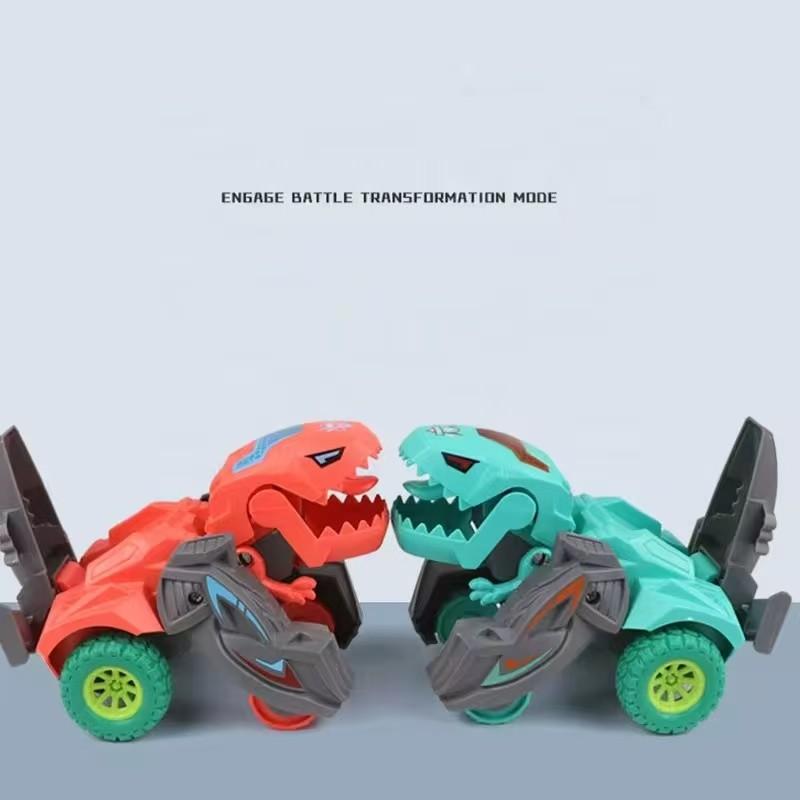 Toy Collision Dinosaur Transforming Car, Inertia Toy Car, Multiple Fun Play Modes, Parent-Child Interactive Game Toy, Suitable for Boys Aged 3+