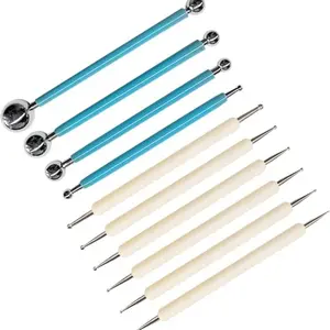 10Pcs Dotting Tools, Ball End Dot Art Tools for Rock Painting, Pottery Clay Modeling Embossing Art Mandala