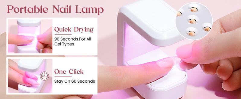 MIZHSE 6-in-1 Nail Kit – Solid Glue, 240pcs Almond Tips, UV Lamp, DIY Extension Set MIZHSE 6-in-1 Nail Kit – Solid Glue, 240pcs Almond Tips, UV Lamp, DIY Extension Set