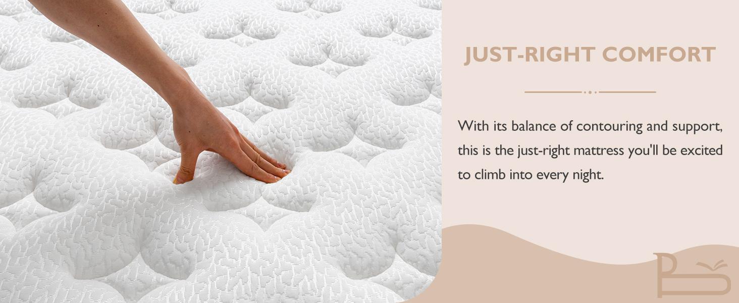 BedStory Full Queen King Mattress - 14'' Hybrid Mattress - Gel Memory Foam & Pocket Springs for Pressure Relief, peaceful sleep