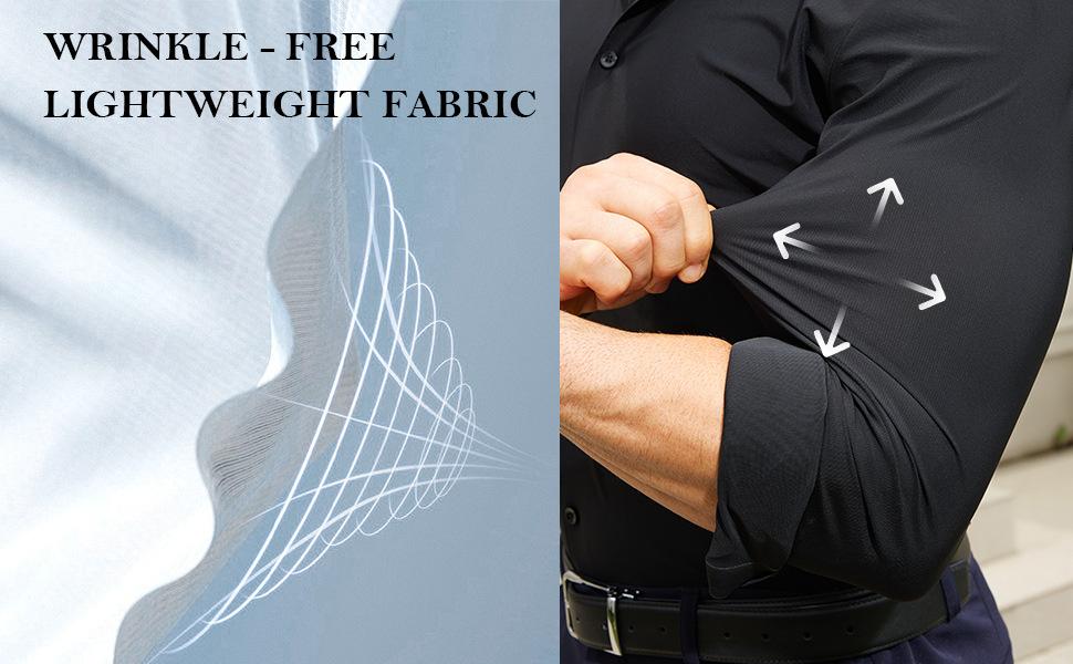 [Seamless & High-Stretch] Cross-Border Bestseller: Men's Solid-Color 4-Way Stretch Shirt - Non-Iron, Wrinkle-Resistant, European Sizing (Business Casual)