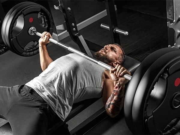 Olympic Rubber Grip Plates for Barbell, 50LBS-190LBS 2-Inch Weight Plates for Weightlifting in Home & Gym SpringStatements