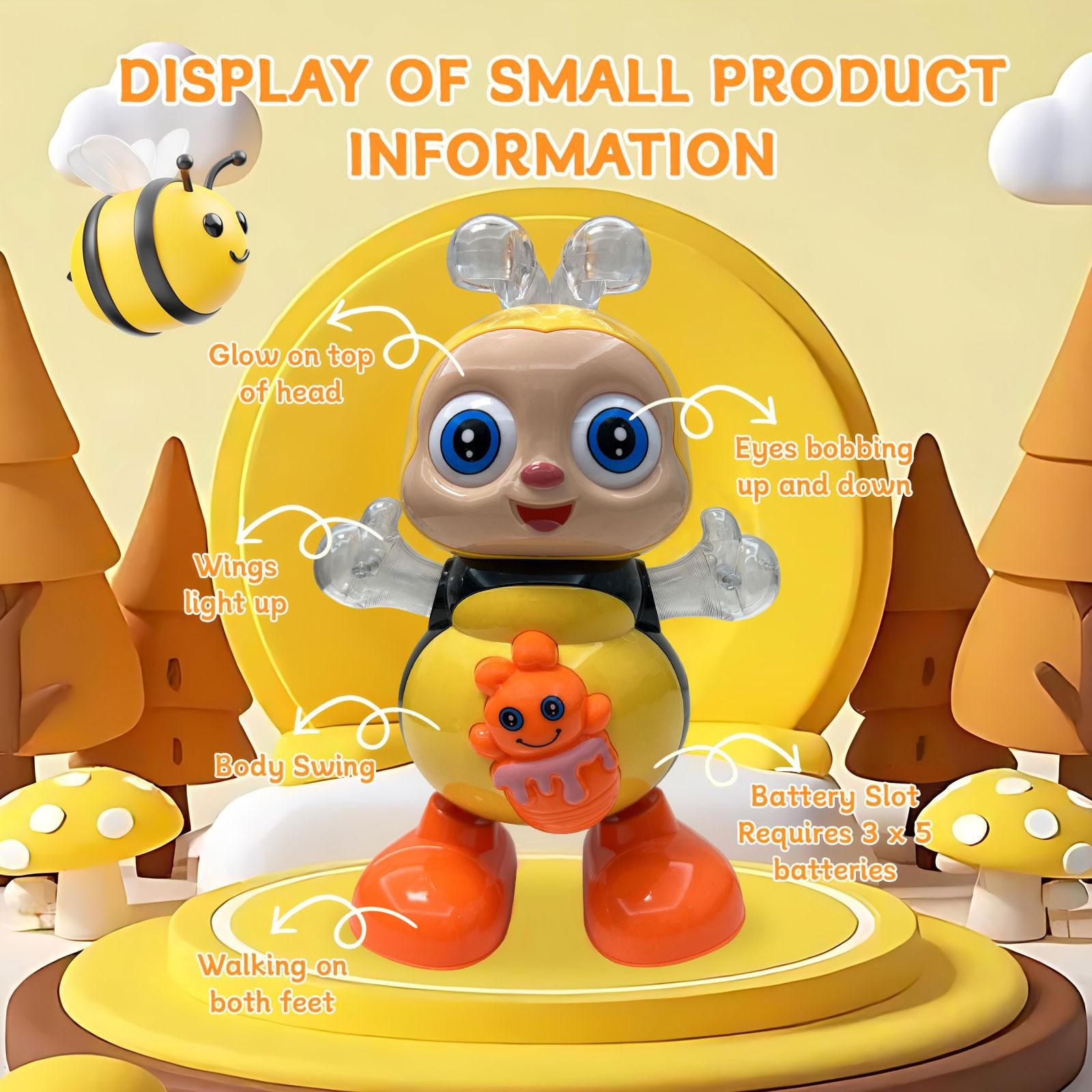 Electric Dancing Bee Toy for Kids, Interactive Sensory Musical