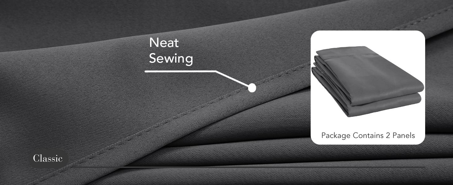 Deconovo Rod Pocket Curtains (2 Panels, 85%-95% Light Blocking) – Thermal Insulated & Soundproof Drapes for Living Room, Bedroom & Home Office