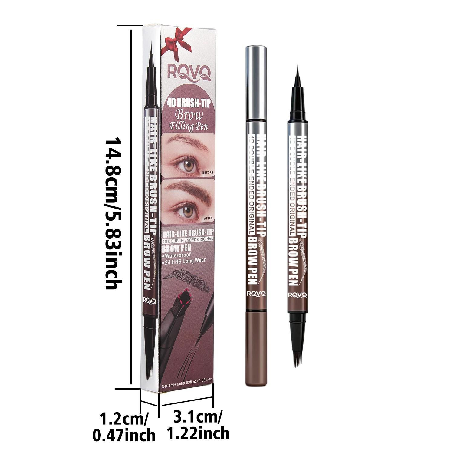 Double-Ended Eyebrow Pencil Set, Instant Root Coverage & Edge Control, Waterproof Sweatproof Long-Lasting Makeup Tool, Cosmetic