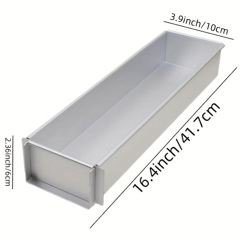 Rectangular Stainless Steel Cake Mold Set, Long Tray & Spatula Tools, Commercial Mousse Cheese Cake Baking Supplies, Trendy Tiramisu Moulds, Bakery Molds