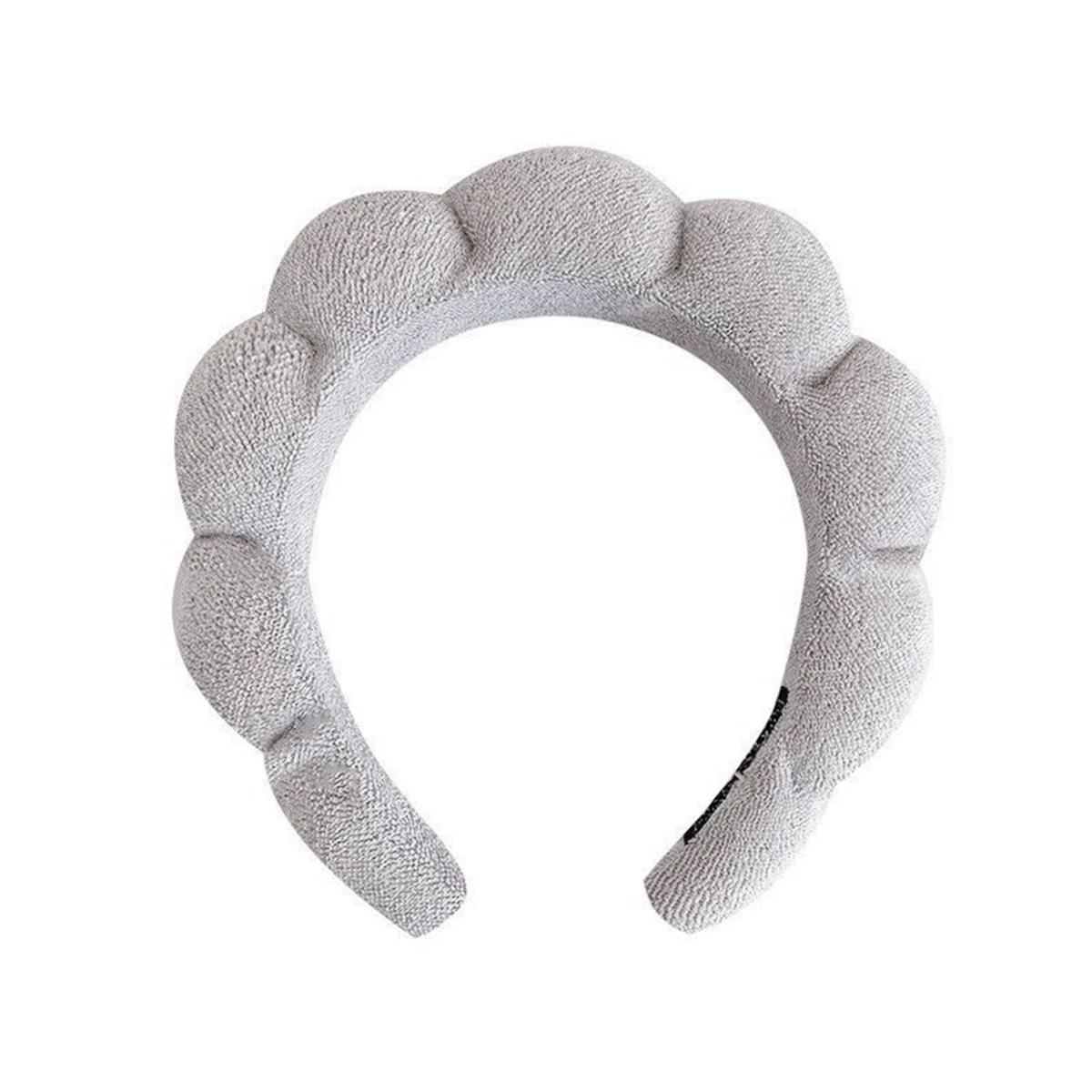 Puffy Cloud Makeup Headband, Soft High‑Crown Synthetic Sponge Fabric, Unisex Anti‑Slip Hair Band, One Size Comfort Accessory for Skincare And Face Washing Routines