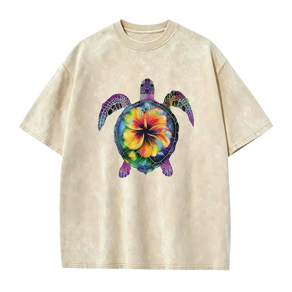 Women's Casual Turtle Graphic T-Shirt, Baggy Cotton Crewneck Top with Smooth Seamless Fabric for All Season Wear, Shortsleeve, Tshirt, Fit