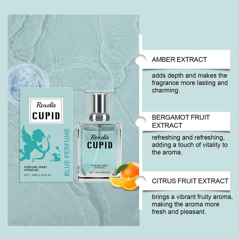 Roxelis Cupid's Blue Elixir Cologne – Spiced Citrus & Amber Euphoria 50ml pheromone-infused cologne