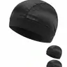 Men's Solid Color Wave Cap, Simple Breathable Elastic Head Wrap for Men, Satin Fashionable Head Wrap for Running, Fitness, Suitable for Men's Daily Use, Fitted Hats