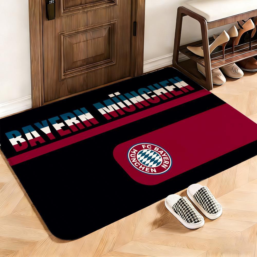 Sports FC Bayern Muenchen Floor Mat This soft flannel mat provides a cozy Soft flannel mat with quick water absorption, non-slip and durable. Easy to clean, ideal for bathroom and entryway use.