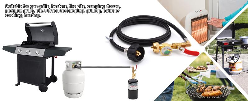 3FT Propane Refill Adapter Hose for 1 lb. Tanks - Refillable Propane Cylinder, Compatible with 1 lb. Propane Tank and 1 lb Throwaway Disposable Cylinder Propane Bottle Connector 3FT Propane Refill Adapter Hose for 1 lb. Tanks - Refillable Propane Cylinder, Compatible with 1 lb. Propane Tank and 1 lb Throwaway Disposable Cylinder Propane Bottle Connector