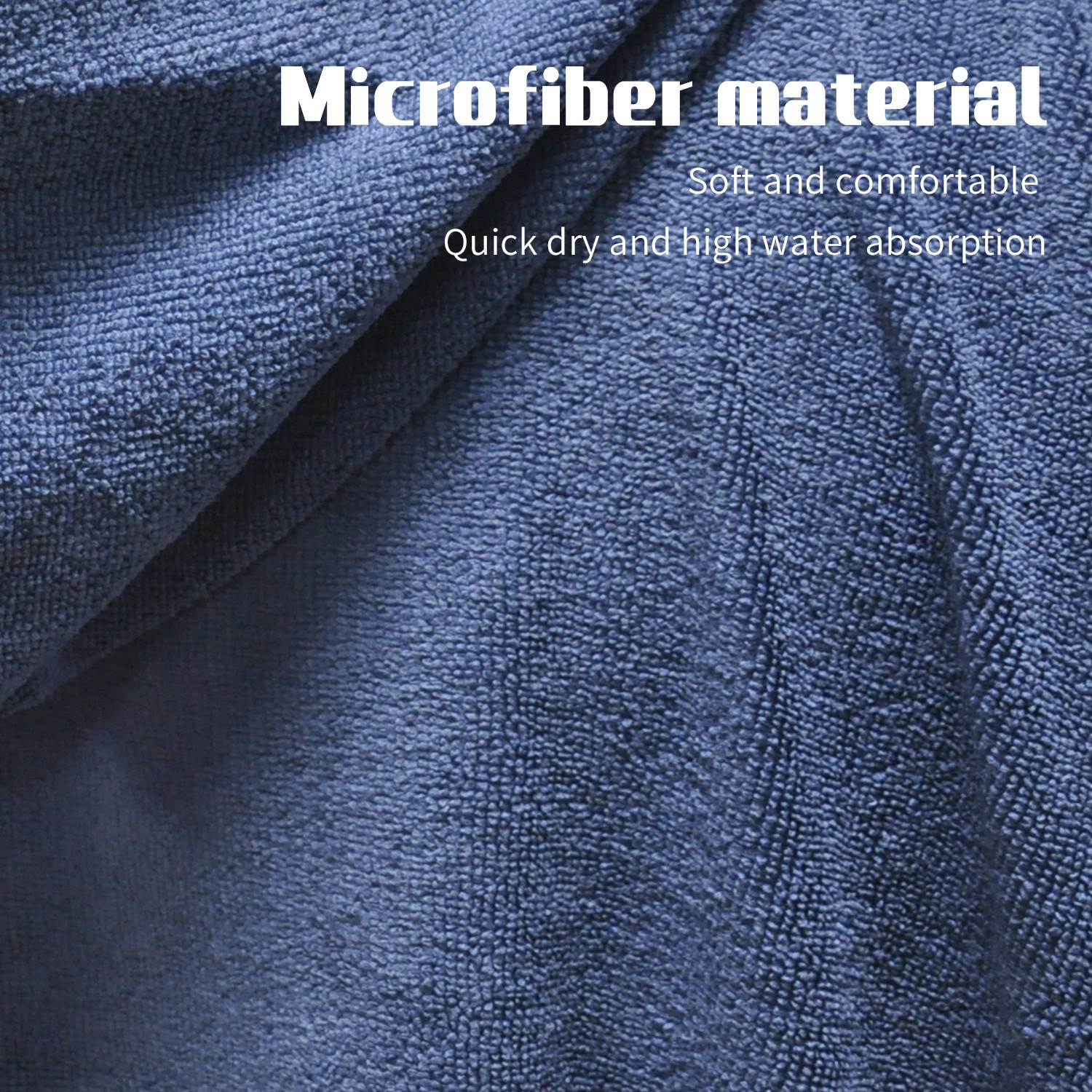 1pc Microfiber Changing Robe with Hooded Design and Convenient Pockets, Quick-Dry Warmer Changing Towel for Men and Women, Unisex Fit, Perfect for Camping, Surfing and Swimming.
