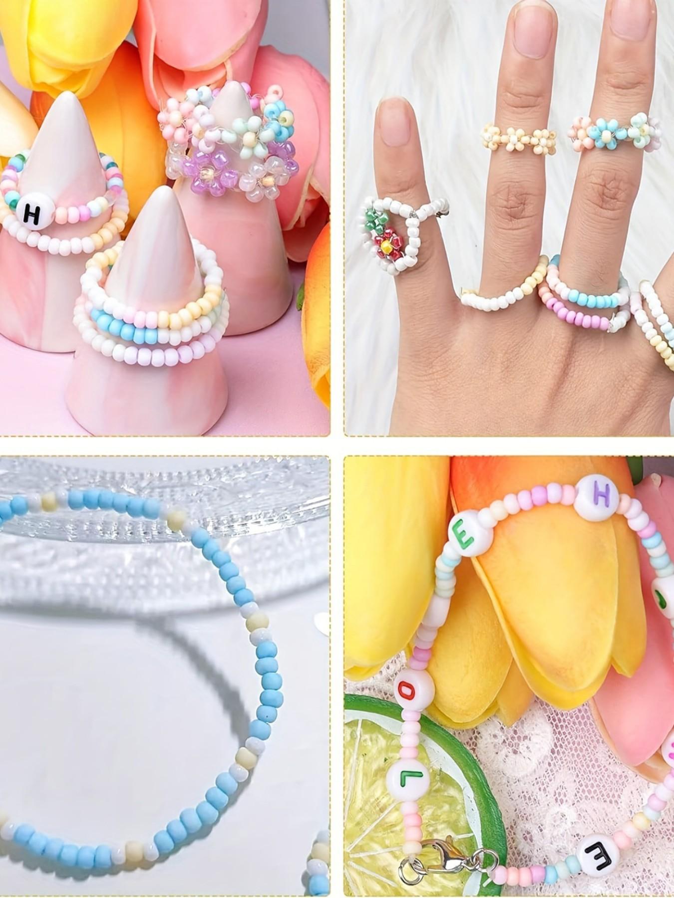 3mm 8400 Glass Seed Beads Set, 24 Colors Mixed, DIY Jewelry Making, Friendship Bracelet Kit, Keychain Charms, Holiday Gifts