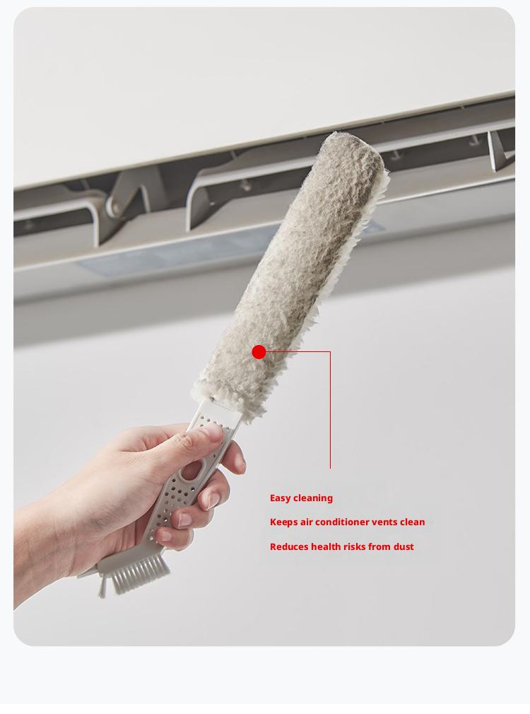 Air Conditioner Gap Cleaning Brush, Detachable Washable Soft Bristle Dust Cleaner for Home Window Blinds Crevice Cleaning