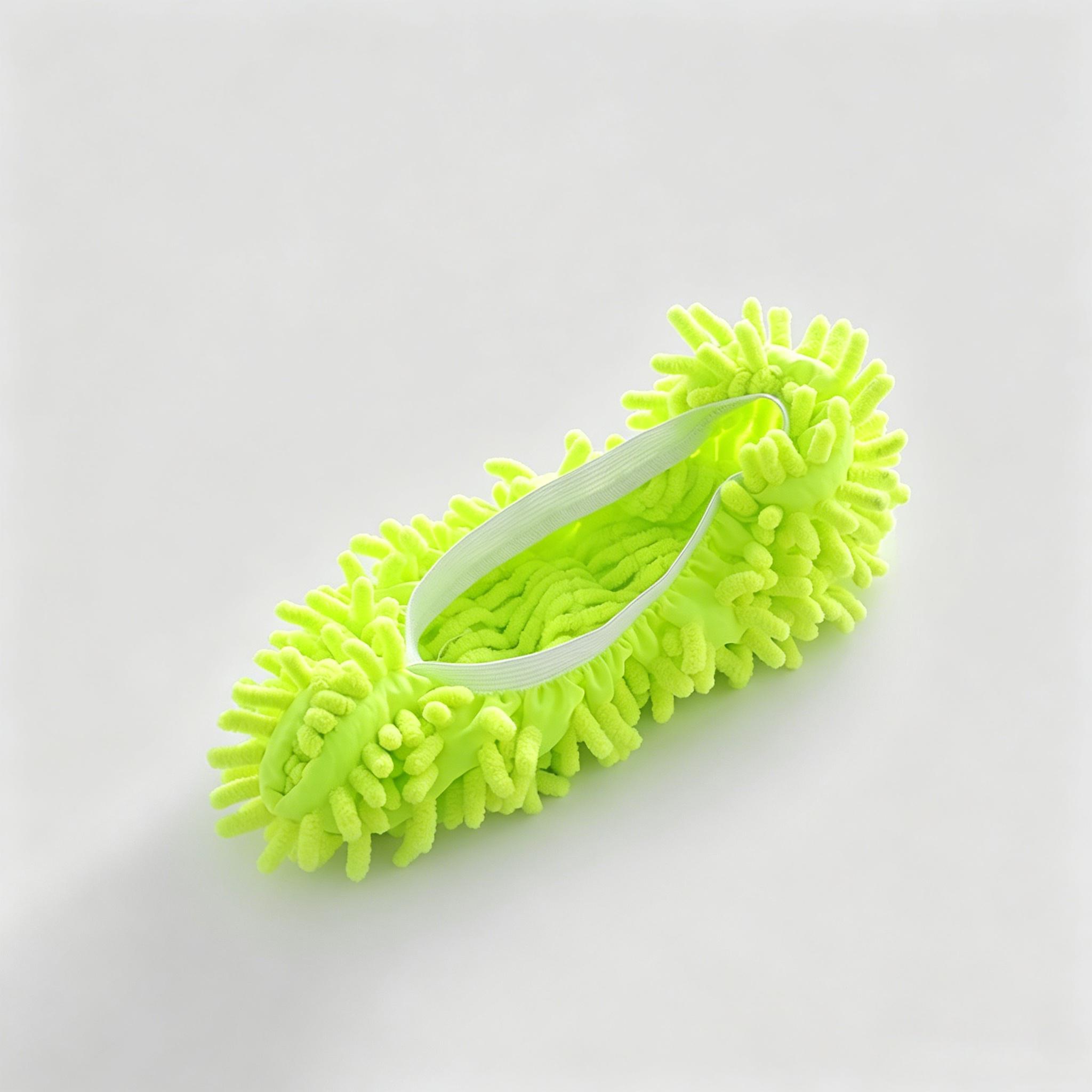 4 PCS Removable & Washable Reusable Microfiber Mop Slippers - Microfiber Head Mops, Colorful Floor Cleaning Socks Shoes (4 Pcs Green, Blue Options) - YY1