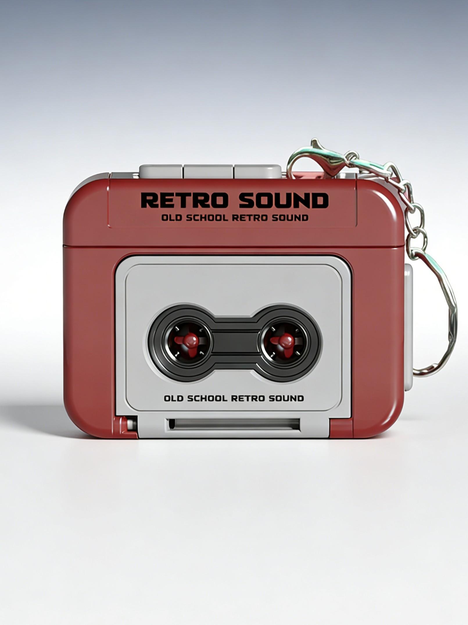 Mini Vintage Tape Recorder Keychain, Fun Music Box Ornament, Recordable Holiday Gift, Retro Style Keyring, Cassette Tape Recording Keychain, 1 Piece Per Pack