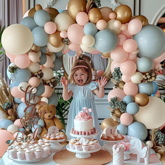 Boho Nude Beige Balloon Arch Kit - Neutral Bohemian DIY Easy Setup Garland Set for Wedding, Bridal Shower Photo Backdrop, Elegant Party Supplies
