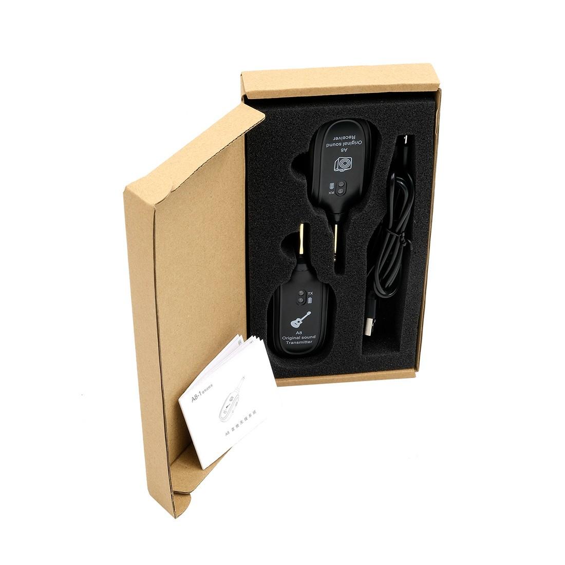 A8 Professional Instrument Wireless Transmitter, Low Latency Uhf Audio System, Ideal for Guitar Bass String Instruments, Studio Stage Perfect Choice