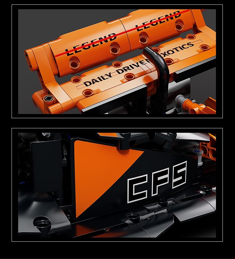 1:10 Classic Formula One F1 Building Model Set, Movie Inspired Bricks, Customizable Tech Toy, Adult Kids Holiday Gift, High Detail Collectible