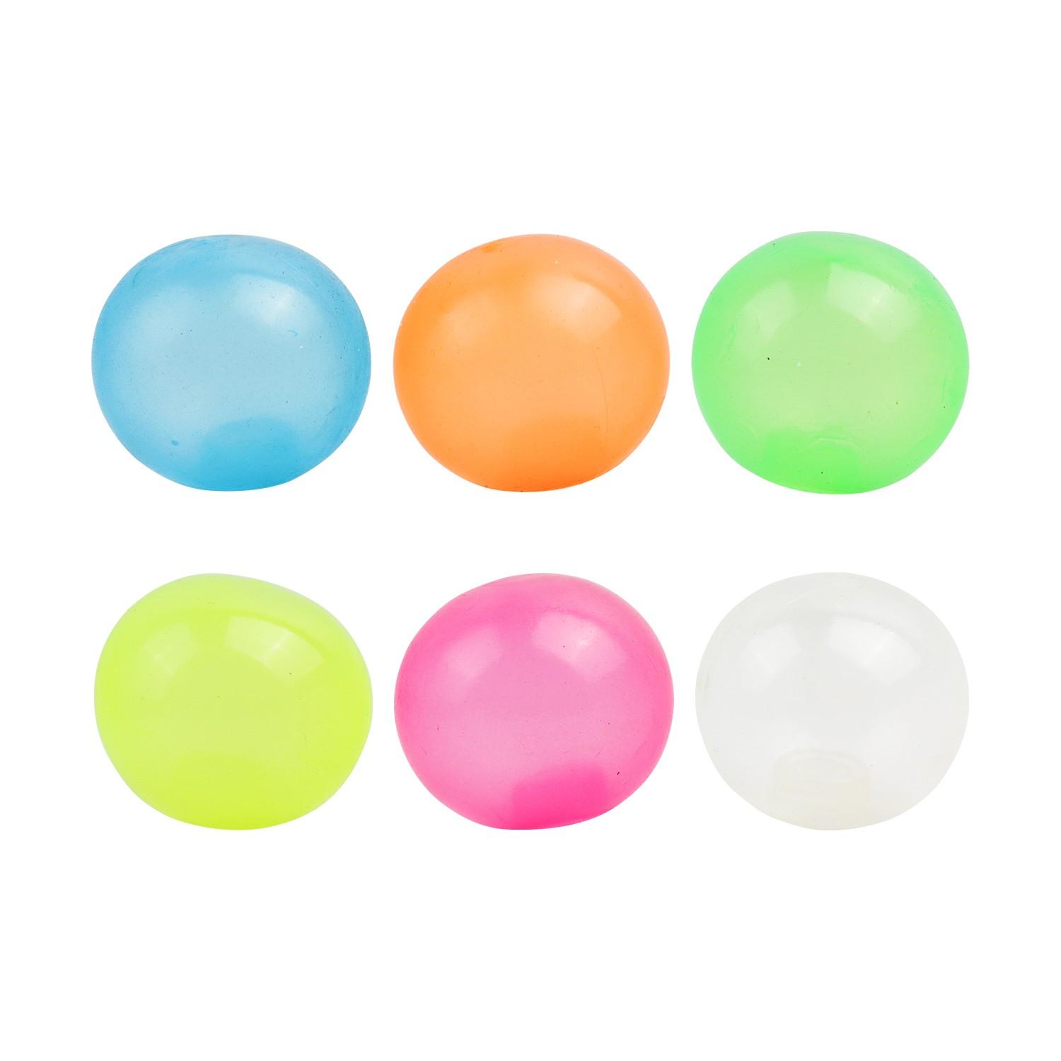 Night Light Ceiling Stuck Target Ball, Interactive Stress Relief Ball, 6 Colors, Fun Wall Stick Ball, Throwing Toy for Kids