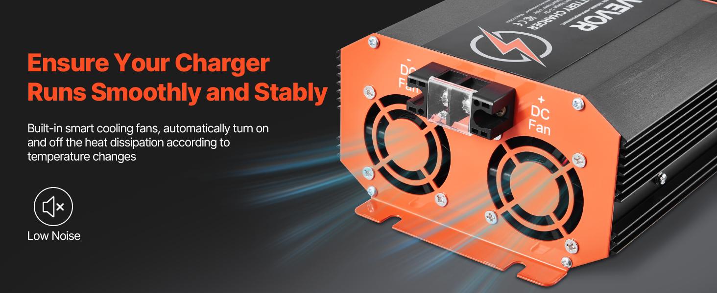 VEVOR 12V 20A DC to DC Battery Charger, 250W, On-Board Battery Charger for Lead-Acid, Lithium, AGM, GEL, and Flooded Batteries, Smart Multi-Stage Charging, for RVs, Commercial Vehicles, Boats, Yachts