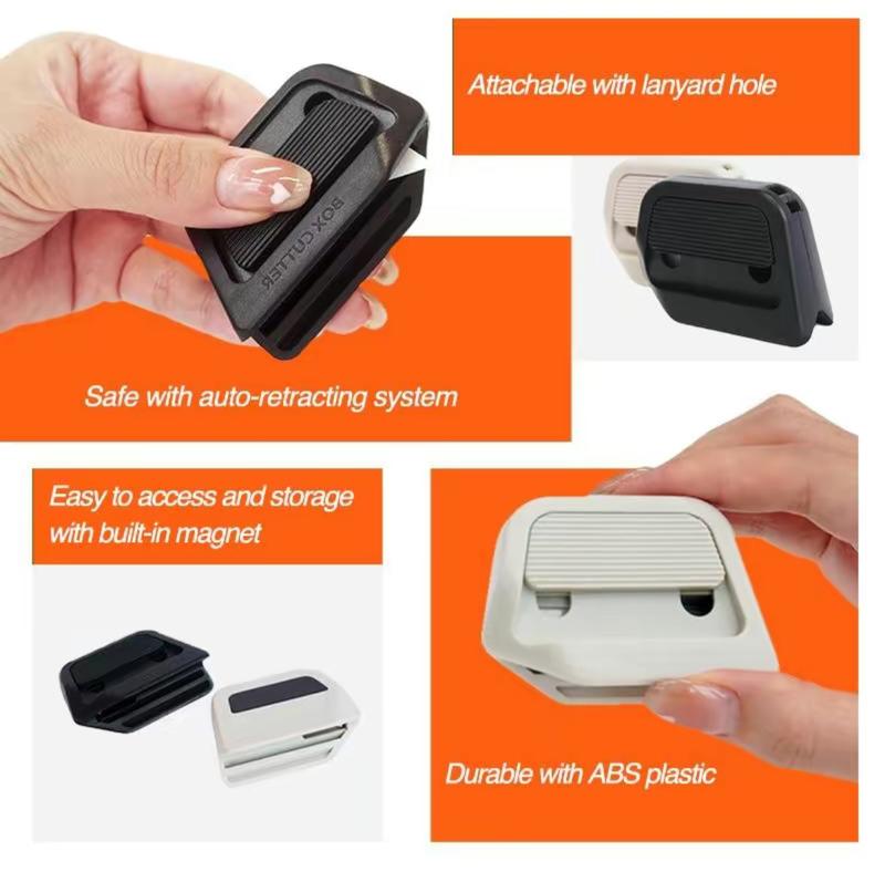 Magnetic Safety Box Cutter Auto-Retract Ceramic Blade Cutting Supplies, 90° Edge Guide Fridge & Desk Mount, Portable Home Office Craft Tool Magnetic Safety Box Cutter Auto-Retract Ceramic Blade Cutting Supplies, 90° Edge Guide Fridge & Desk Mount, Portable Home Office Craft Tool