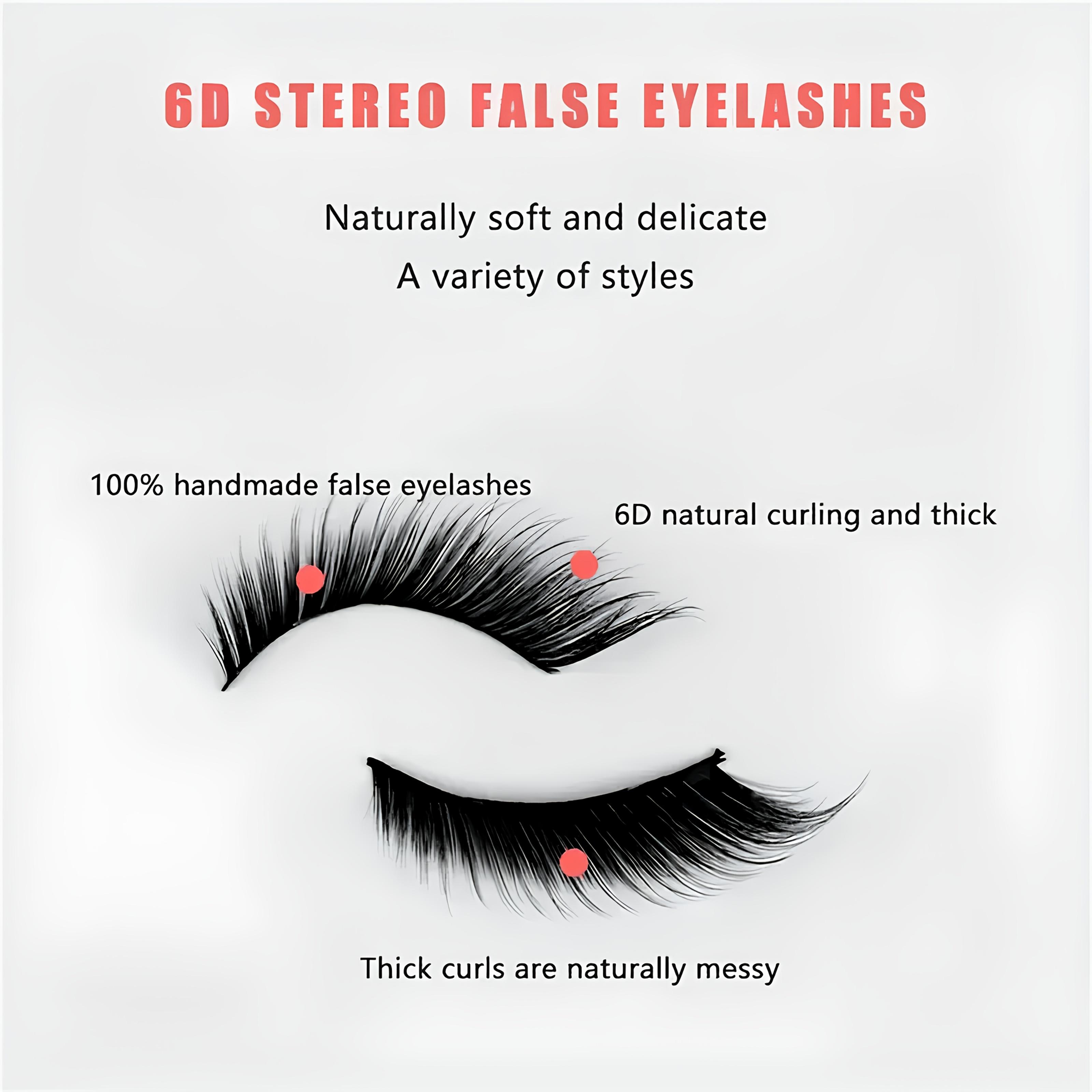 5/15 Pairs of Hypoallergenic False Eyelashes | Natural Style, Fluffy Cat Eye Lashes with Wings, Fairy Fox Effect