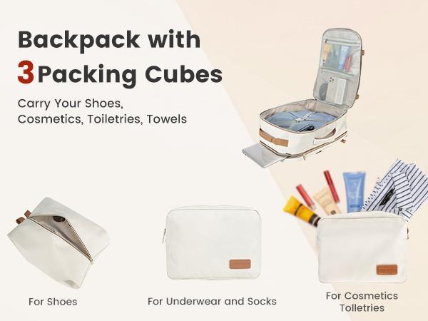 【Valentine's Day Gift】LOVEVOOK Colorblock Carry-On Travel Backpack with 3 Packing Cubes and Laptop Compartment - Personal Item, TSA-Friendly, Airline Approved Travel Bag for Hiking, Overnight, Weekend,TikTokShopJumpstartSale 【Valentine's Day Gift】LOVEVOOK Colorblock Carry-On Travel Backpack with 3 Packing Cubes and Laptop Compartment - Personal Item, TSA-Friendly, Airline Approved Travel Bag for Hiking, Overnight, Weekend,TikTokShopJumpstartSale