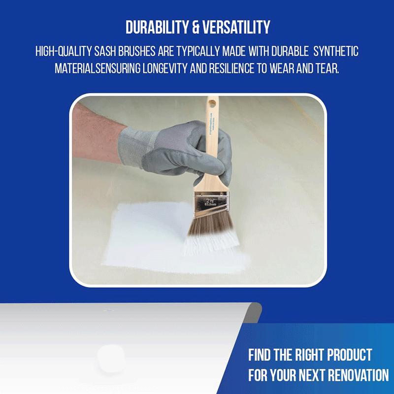 5-Piece Paint Brush Set, Flat & Angle Brushes, Diverse Brush Types for Latex and Oil Paints, Ideal for Interior & Exterior Home Improvement Projects