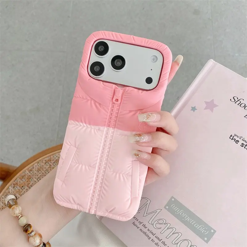 Puffer Case for iPhone 18 Pro & Pro Max, Cute 3D Down Jacket Design, Soft Winter Protective Cover, Shockproof, Select Your Model