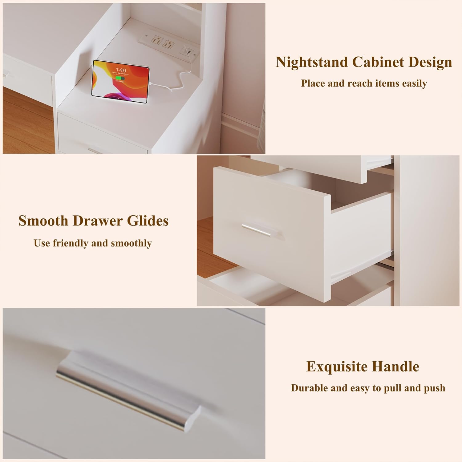 Large Vanity Desk with Mirror & Lights, White Makeup Vanity with 8 Drawers & 6 Storage Shelves, Vanity Set with LED Lights and Power Outlet, 3 Lighting Modes, Adjustable Brightness Large Vanity Desk with Mirror & Lights, White Makeup Vanity with 8 Drawers & 6 Storage Shelves, Vanity Set with LED Lights and Power Outlet, 3 Lighting Modes, Adjustable Brightness